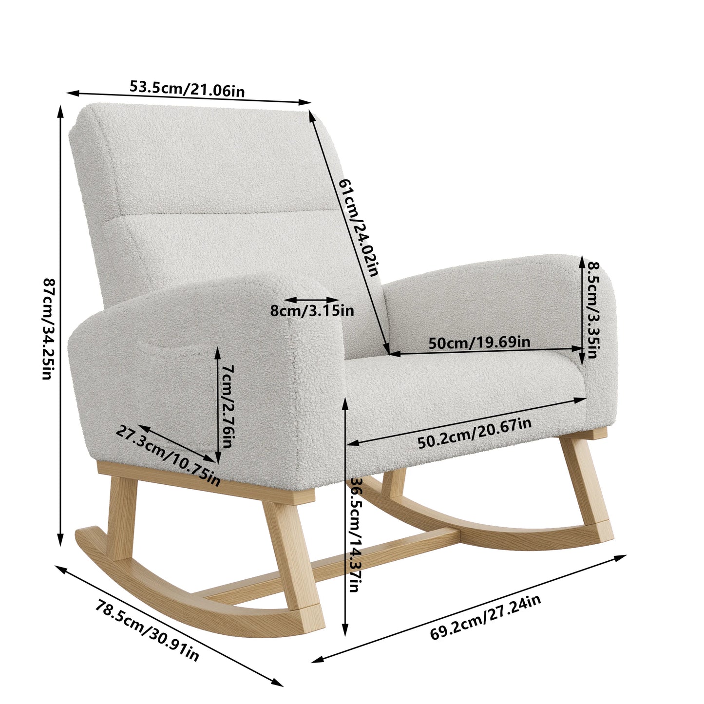 Chaise à bascule allaitement